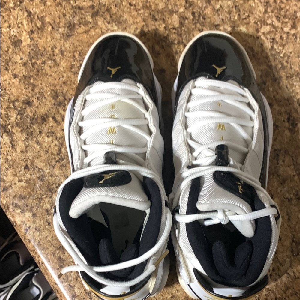 Jordan Men’s Athletic Shoes White Black Gold